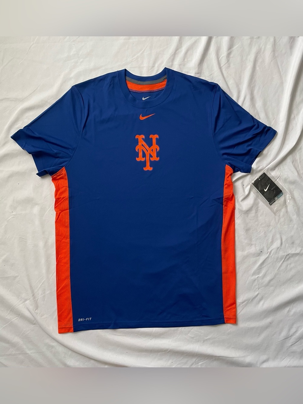 Nike Men’s Royal Blue and Orange NY Mets Dri-FIT Jersey Tee